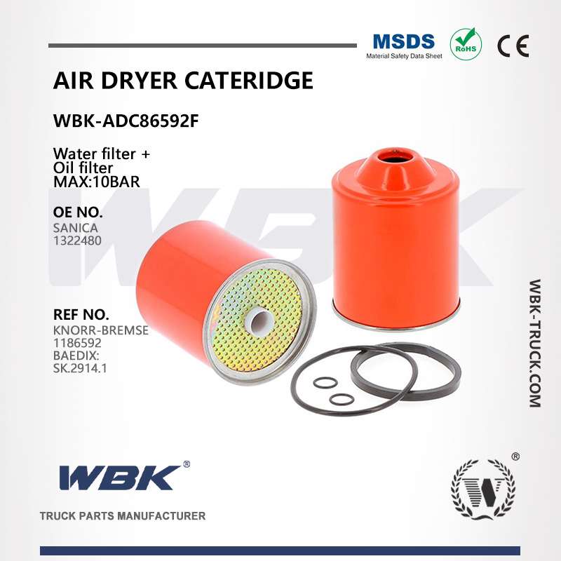 Air Dryer Cartridge Water filter + Oil filter